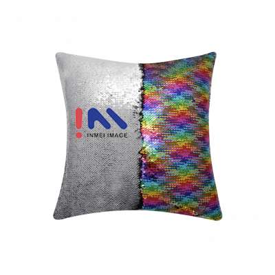 Wholesale custom personalized logo luxury magic square sequins sublimation pillow case