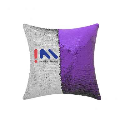 Factory direct sales promotional gift custom square sequins pillows